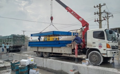 Lắp đặt cân điện tử cân xe tải chuyên nghiệp và uy tín
